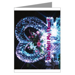 Greeting card with ice sculpture picture