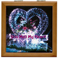 Tile and framed gift with ice sculpture picture